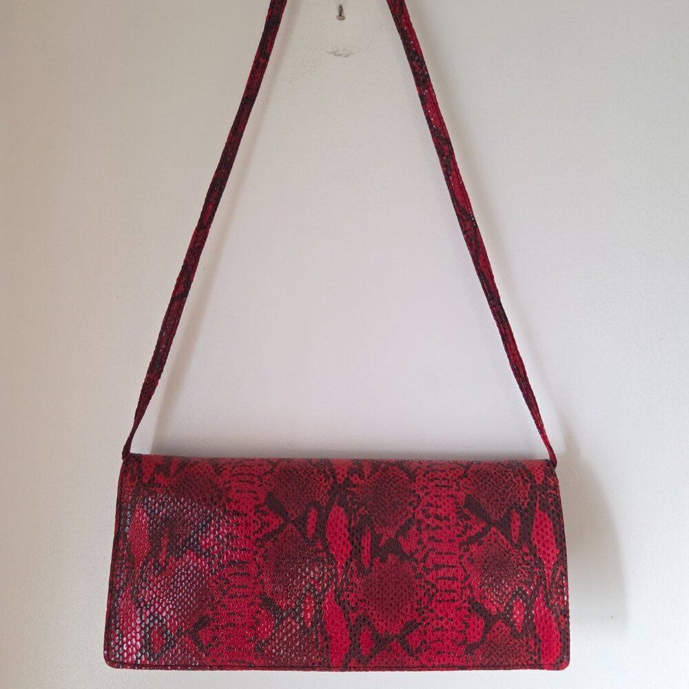 EUC DESIGNER CARLA MANCINI LEATHER HANDBAGS SNAKESKIN - Picture 4 of 14